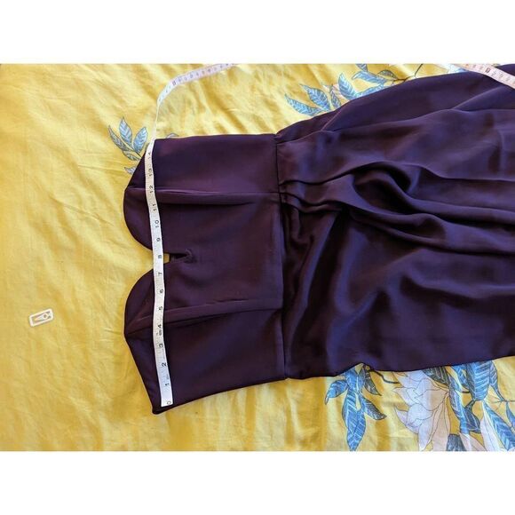 SHONA joy purple strapless sweetheart neckline back zip maxi gown sz 6 euc - Picture 7 of 7